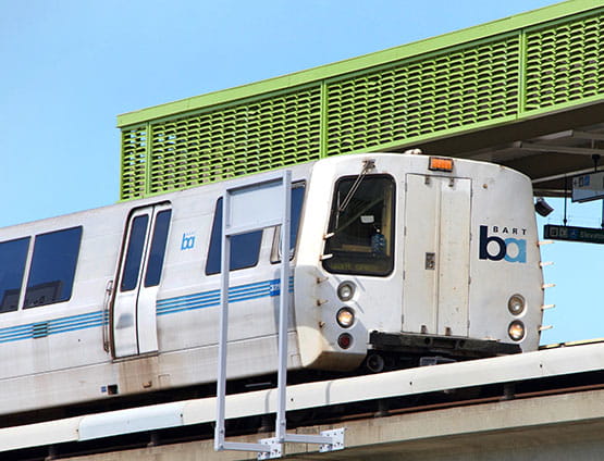 bart train on track