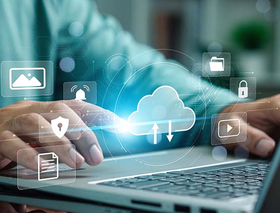 The concept of cloud file storage and backup