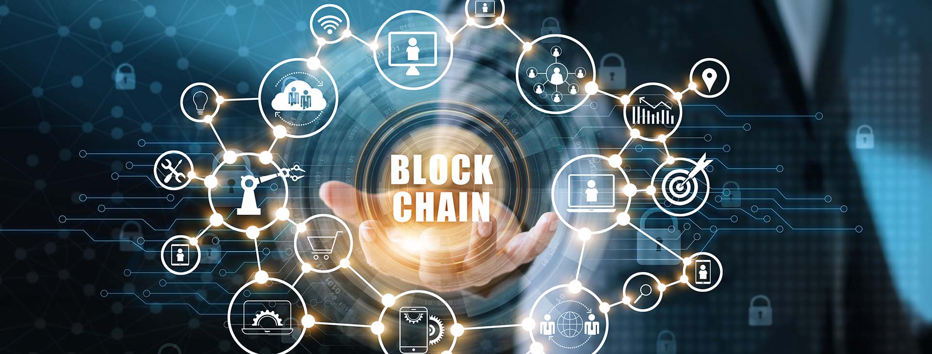 Blockchain technology and network concept