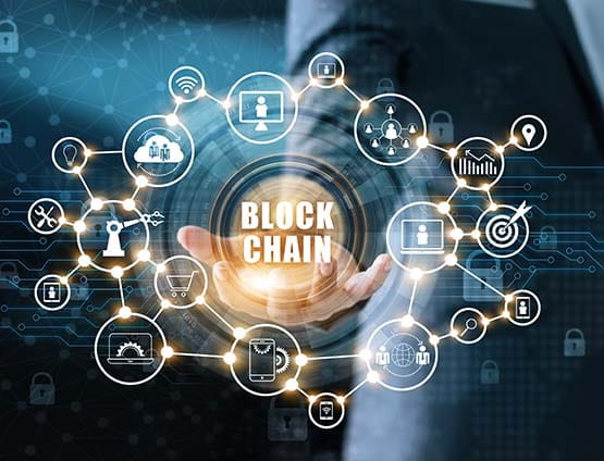 Blockchain technology and network concept