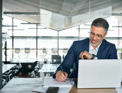 man at computer