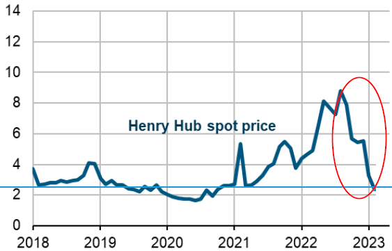 February Henry Hub natural gas price