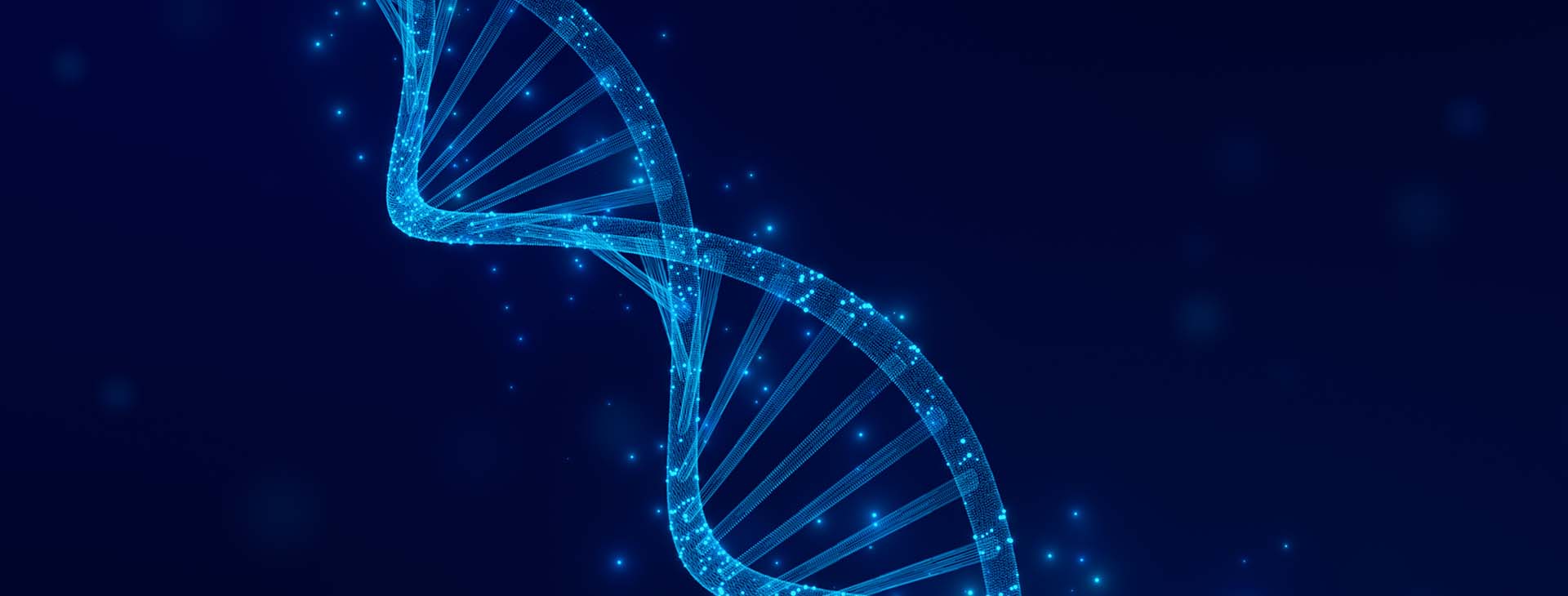 DNA Helix on blue Background