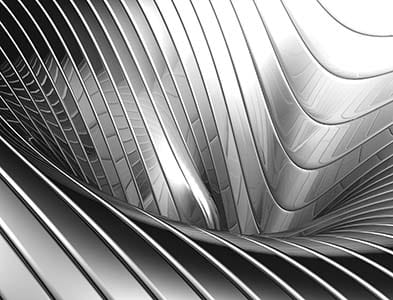 Abstract Aluminum Wave Pattern