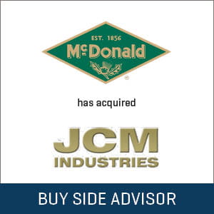 Stout served as the exclusive financial advisor to A.Y. McDonald on its acquisition of JCM Industries.