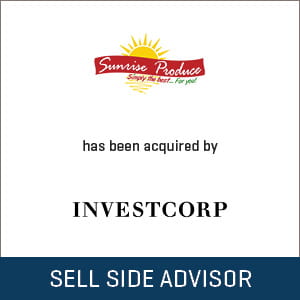 Sunrise Produce has been acquired by Investcorp