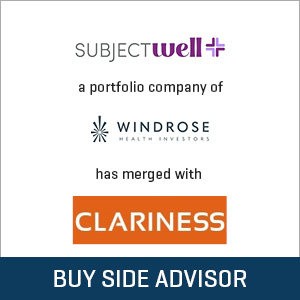 Stout advised WindRose Health Investors and SubjectWell on SubjectWell’s merger with Clariness.