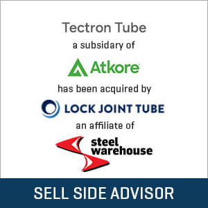 Stout Advises Atkore on its Sale of Tectron Tube to Lock Joint Tube